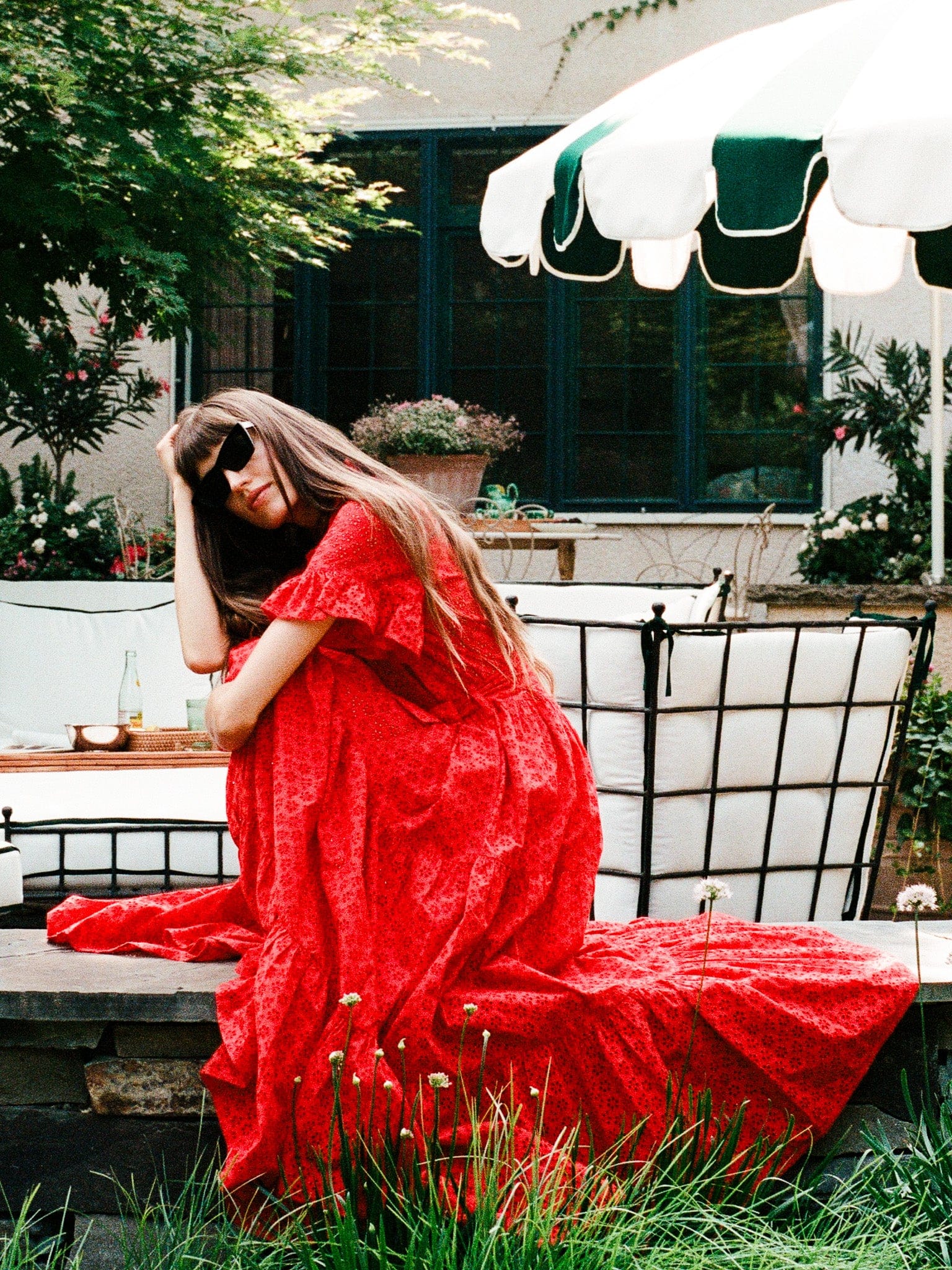 Victoria Dress in Scarlet Eyelet