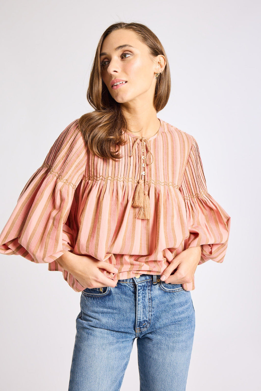 Vivienne Top in Santa Fe Stripe