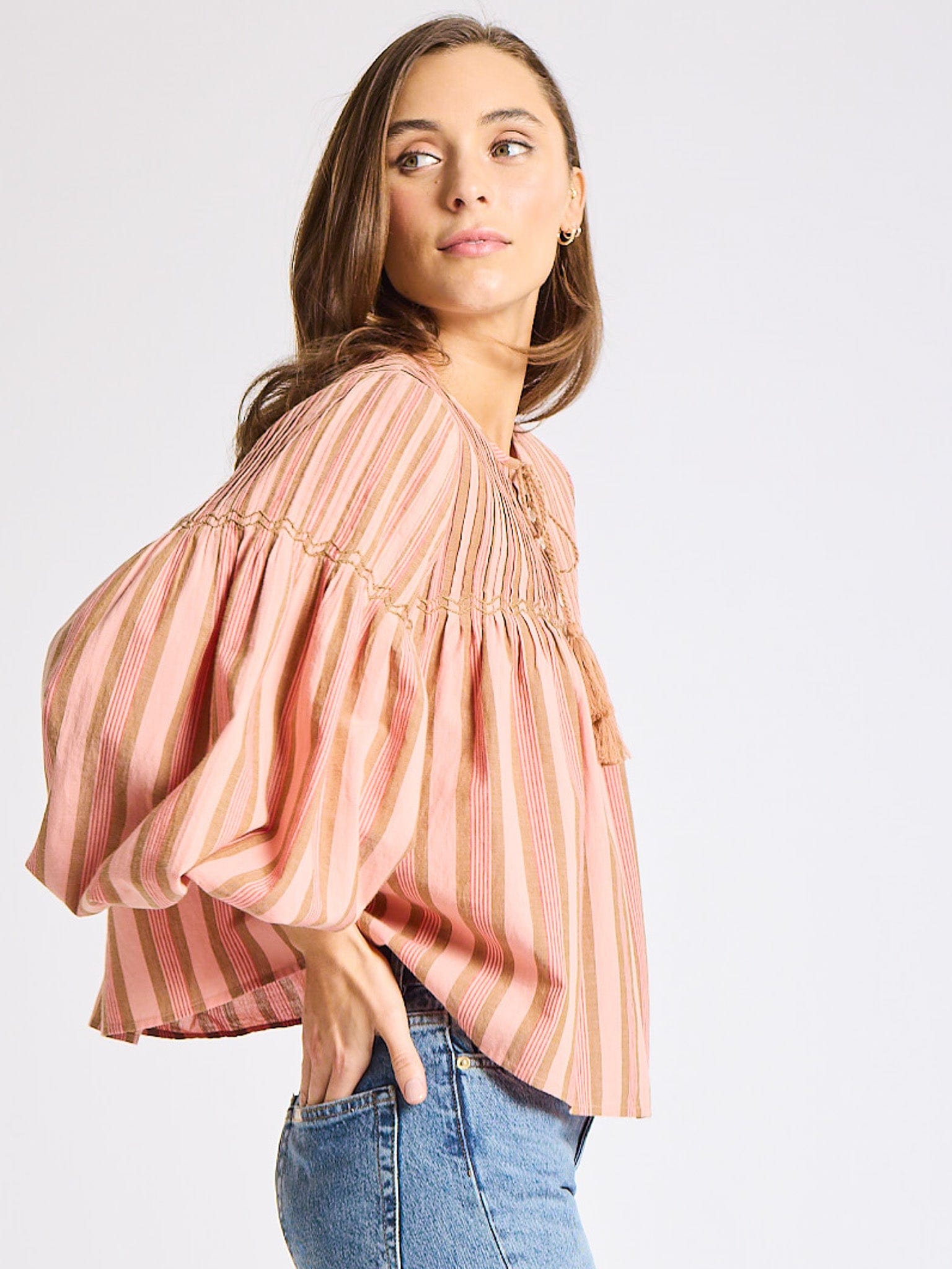 Vivienne Top in Santa Fe Stripe