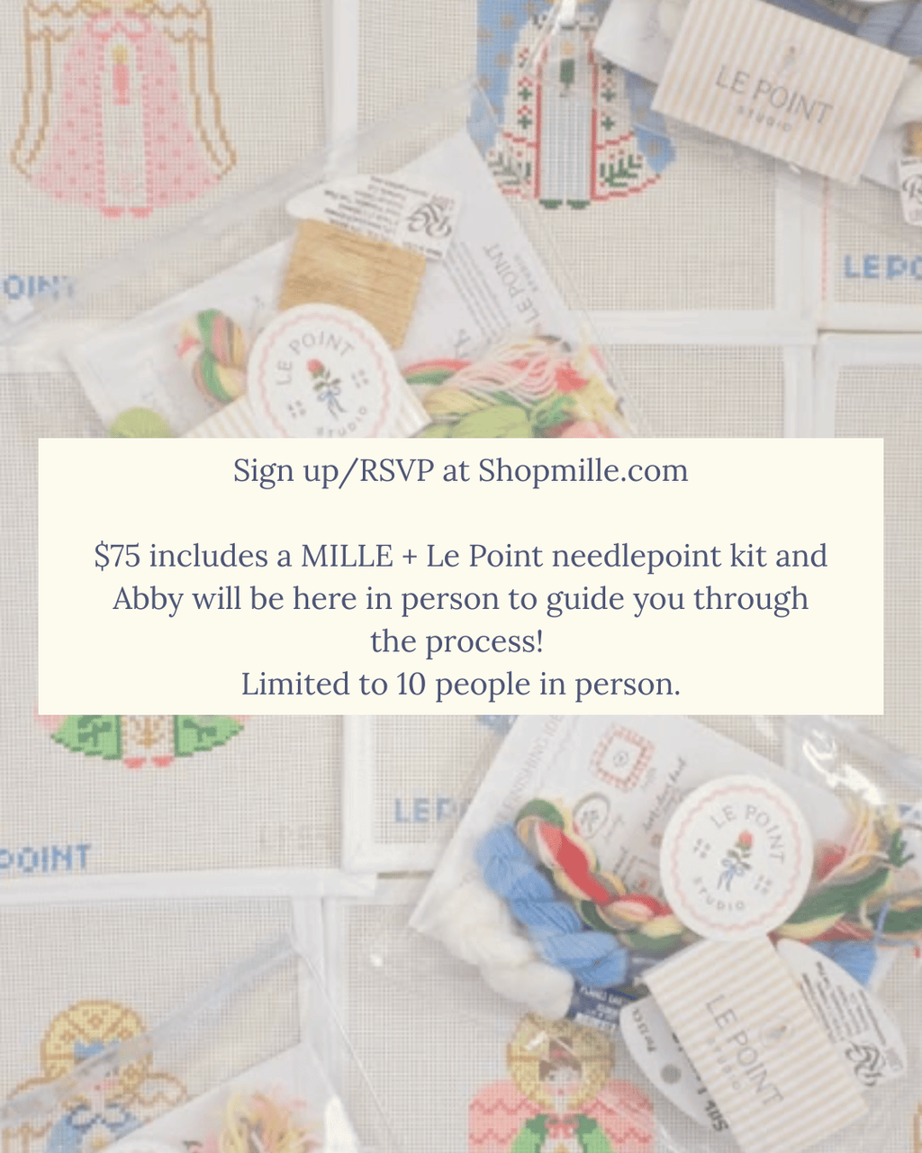 LE POINT NEEDLEPOINT CLASS - JANUARY 17TH