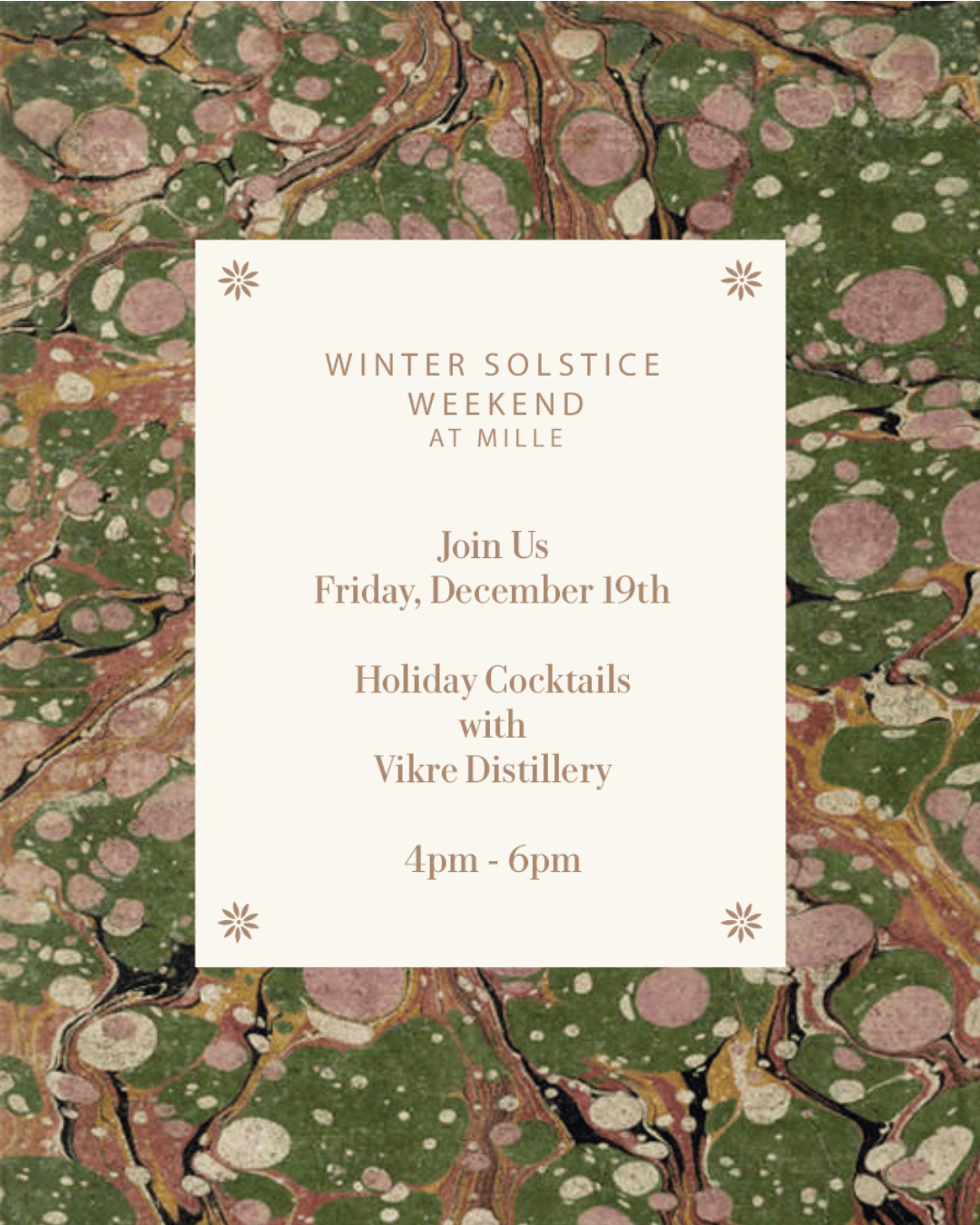 SOLSTICE EVENT - VIKRE DISTILLERY NUTCRACKER COCKTAILS - DEC 19th